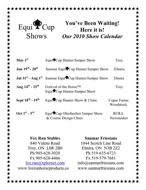 2010 EquiCup Horsetrader Ad
